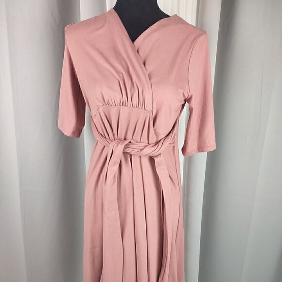 Mother Bee Maternity Dress In Mauve/Dusty Rose. Size XL (NWT) - Picture 1 of 11